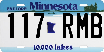 MN license plate 117RMB
