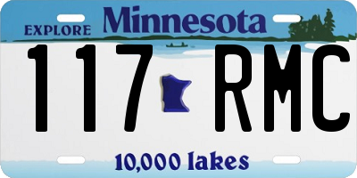 MN license plate 117RMC