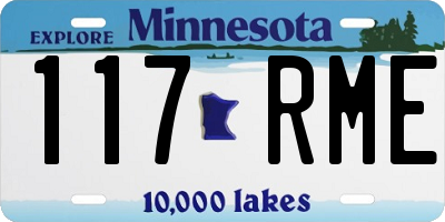 MN license plate 117RME
