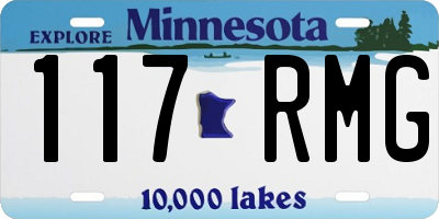 MN license plate 117RMG