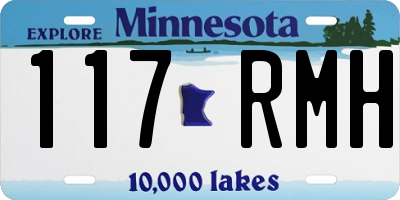 MN license plate 117RMH