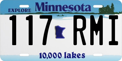 MN license plate 117RMI