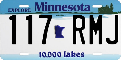 MN license plate 117RMJ