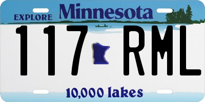 MN license plate 117RML