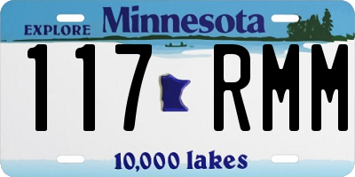 MN license plate 117RMM