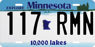 MN license plate 117RMN