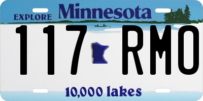 MN license plate 117RMO