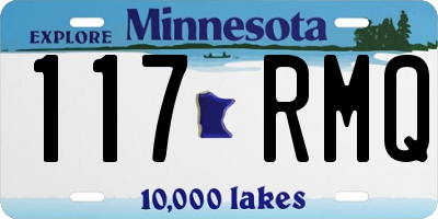 MN license plate 117RMQ