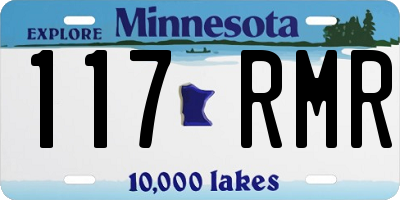 MN license plate 117RMR