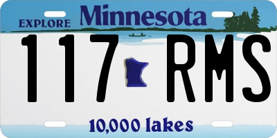 MN license plate 117RMS
