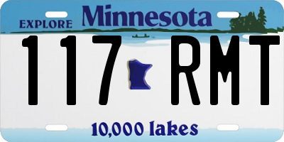 MN license plate 117RMT