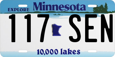 MN license plate 117SEN