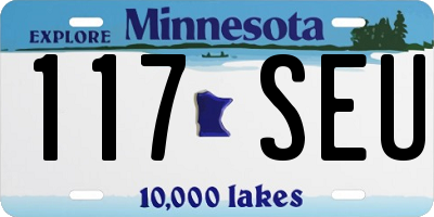 MN license plate 117SEU
