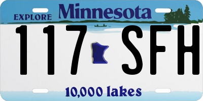 MN license plate 117SFH