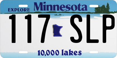 MN license plate 117SLP