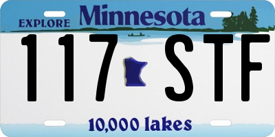 MN license plate 117STF