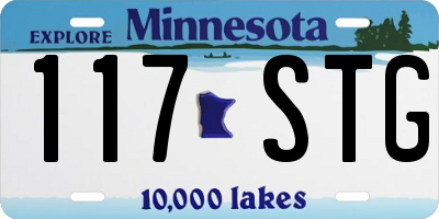 MN license plate 117STG