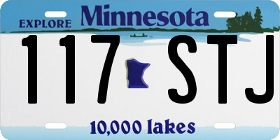 MN license plate 117STJ