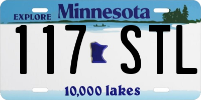 MN license plate 117STL