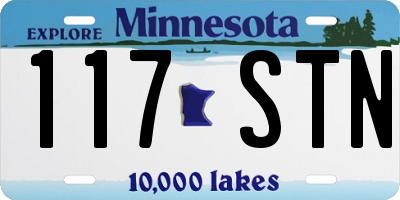 MN license plate 117STN