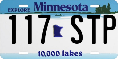 MN license plate 117STP