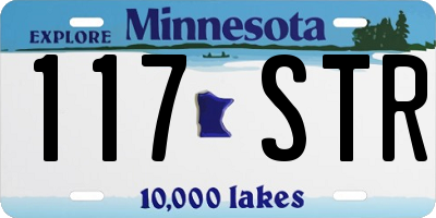 MN license plate 117STR