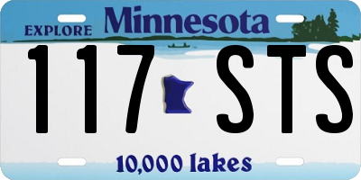 MN license plate 117STS
