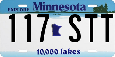 MN license plate 117STT