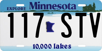 MN license plate 117STV