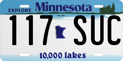 MN license plate 117SUC