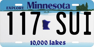 MN license plate 117SUI