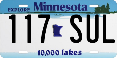 MN license plate 117SUL