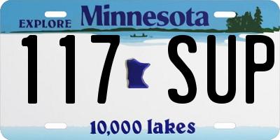 MN license plate 117SUP