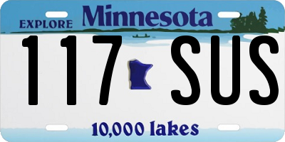 MN license plate 117SUS