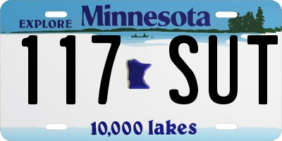 MN license plate 117SUT