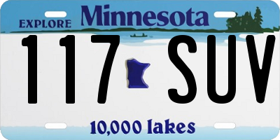 MN license plate 117SUV