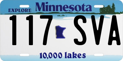 MN license plate 117SVA