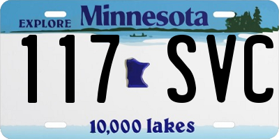 MN license plate 117SVC