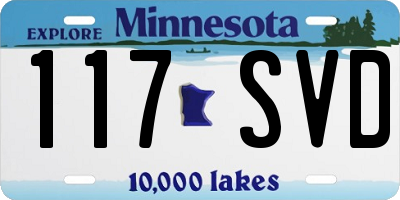 MN license plate 117SVD