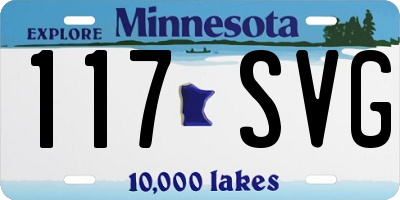 MN license plate 117SVG