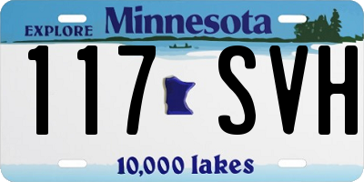 MN license plate 117SVH