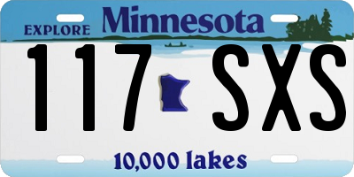 MN license plate 117SXS