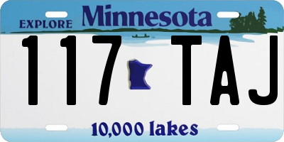 MN license plate 117TAJ