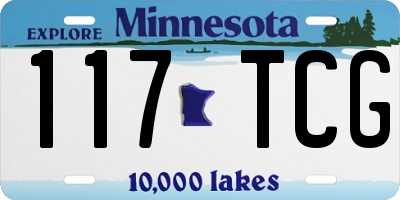 MN license plate 117TCG