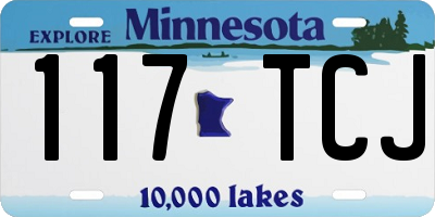 MN license plate 117TCJ