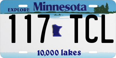 MN license plate 117TCL
