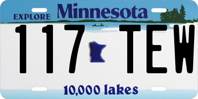 MN license plate 117TEW