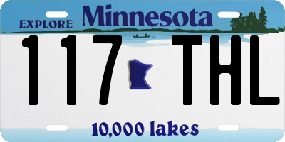 MN license plate 117THL