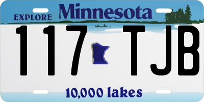 MN license plate 117TJB