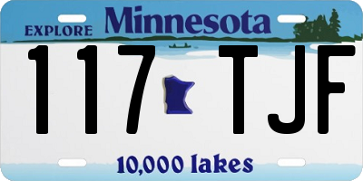 MN license plate 117TJF